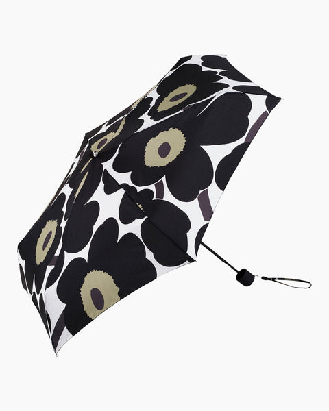 Marimekko - Unikko Mini Manual Umbrella, Black