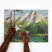 Four Point Puzzles - Paint by Numbers - Mountains